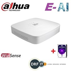 Dahua 4 kanaals Smart EI 1U 1HDD NVR incl. 1 TB HDD 