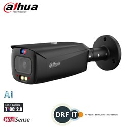 Dahua IPC-HFW3849T1-AS-PV 8MP Smart Dual Illumination Active Deterrence Fixed-focal Bullet WizSense ZWART
