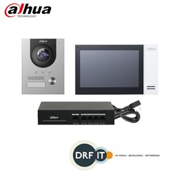 Dahua KTP01L Intercom kit: VTH2421FW-P, VTO2201F-P, PFS3005-4ET-36 en VTM115