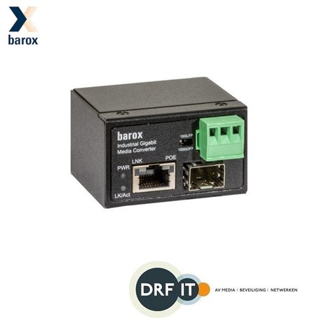 Barox BX-MC-PMC101-GME Industrial Media Converter 10/1000Mbit/s to SFP PoE+
