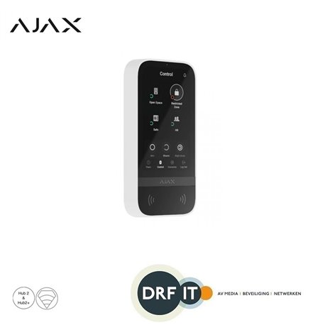 Ajax AJ-KEYPAD-TS KeyPad draadloos touchscreen, wit