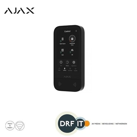 Ajax AJ-KEYPAD-TS/Z KeyPad draadloos touchscreen, zwart