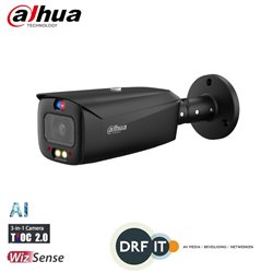 Dahua IPC-HFW3549T1P-AS-PV-0280B-S4-B 5MP Smart Dual Light Active Deterrence Fixed-focal Bullet WizSense Network Camera zwart