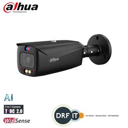 Dahua IPC-HFW3849T1P-AS-PV-0280B-S4-B 8MP Smart Dual Light Active Deterrence Fixed-focal Bullet WizSense Network Camera zwart