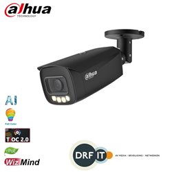 Dahua IPC-HFW5449T1-ZE-LED / IPC-HFW5449T1P-ZE-LED Black 4MP Full-color Vari-focal Warm LED Bullet WizMind