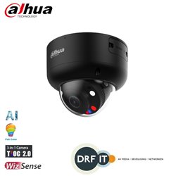 Dahua IPC-HDBW3449R1P-ZAS-PV Black 4MP Smart Dual Illumination Active Deterrence Vari-focal Dome WizSense