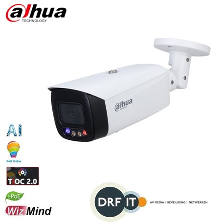 Dahua IPC-HFW5449T1-ZE-LED / IPC-HFW5449T1P-ZE-LED 4MP Full-color Vari-focal Warm LED Bullet WizMind Network Camera