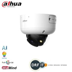 Dahua IPC-HDBW5449R1-ZE-LED 4MP WizMind Full Color 2.0 dome camera, witte LED
