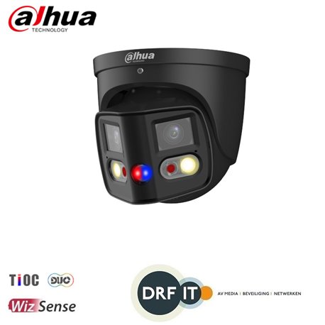 Dahua IPC-PDW3849P-A180-E2-AS-PV-0280B-black 2x4MP TiOC Duo Splicing Fixed-focal Eyeball WizSense Network Camera