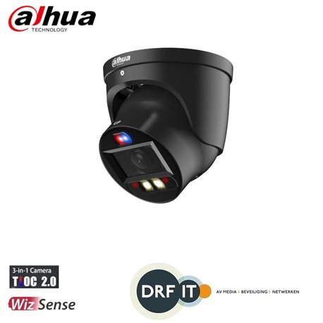 Dahua IPC-HDW3449HP-ZAS-PV-27135-black 4 MP Smart Dual Light Active Deterrence Vari-focal Eyeball WizSense Network Camera