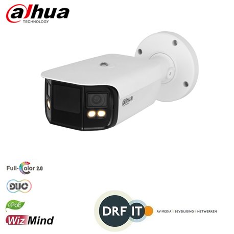 Dahua IPC-PFW5849-A180-E2-ASTE 2×4MP Full-Color Dual-Lens Splicing WizMind bullet Network Camera