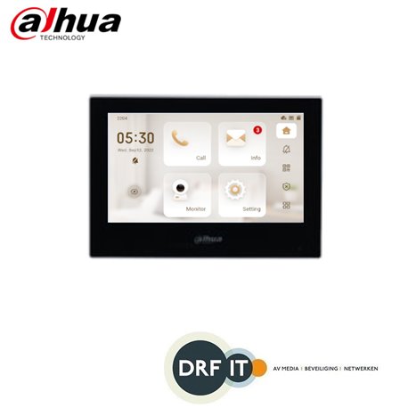 Dahua DHI-VTH2621G-WP IP & Wi-Fi Indoor Monitor ZWART