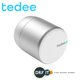Tedee PRO Slim Deurslot, gemotoriseerd, app sturing, Smart Home integratie, zilver/wit