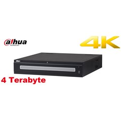 Dahua NVR608-128-4KS2 128 kanalen 4K netwerk video recorder incl. 4 TB HDD