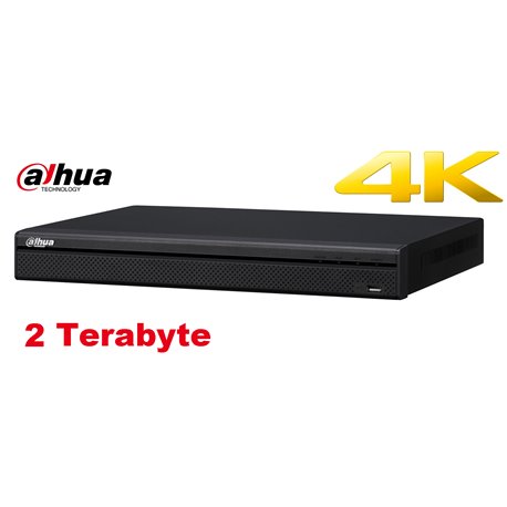 Dahua NVR5232-16P-4KS2E 32 Channel 1U 16 x PoE 4K & H.265 Pro Network Video Recorder incl 2TB HDD