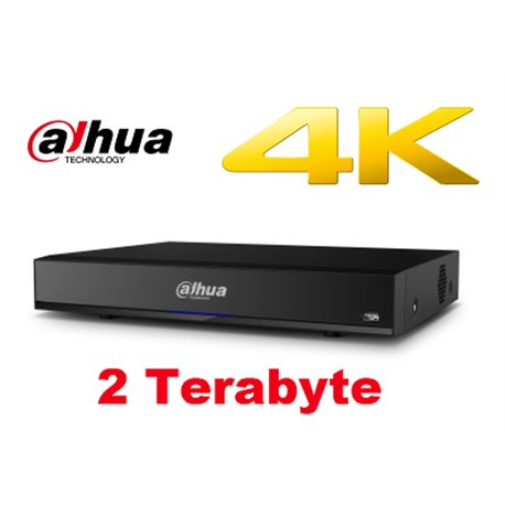 Dahua DHI-NVR5216-16P-I 16 kanaals 1U 16xPoE AI Network Video Recorder incl 2TB HDD