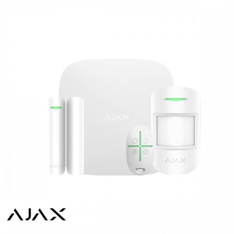 Ajax Hubkit 2, wit, 2x GSM/LAN hub, PIR, deurcontact, afstandsbediening