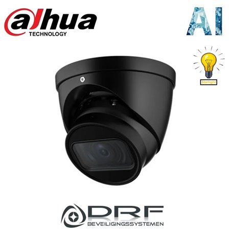 Dahua IPC-HDW3241TP-ZAS-B 2MP Motorized 2.7-13.5mm AI Starlight IR Dome Camera ZWART