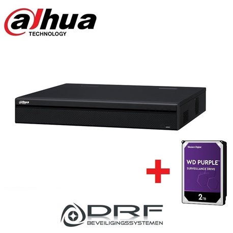 Dahua Europe Pro NVR5208-8P-4KS2 1U Zwart + 2TB HDD