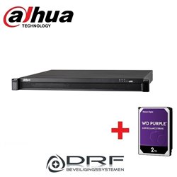 Dahua NVR5224-24P-4KS2 24Channel 1U 24PoE 4K&H.265 Pro NVR + 2TB HDD