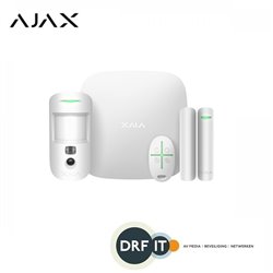 Ajax Alarmsysteem AJ-STARTCAMPLUS StarterKit Cam Plus wit, Hub 2 Plus, MotionCam, DoorProtect, SpaceControl