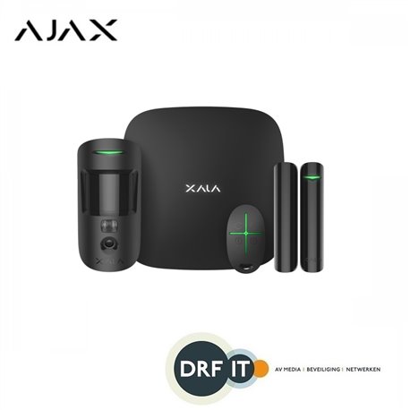 Ajax Alarmsysteem AJ-STARTCAMPLUS/Z StarterKit Cam Plus Zwart, Hub 2 Plus, MotionCam, DoorProtect, SpaceControl