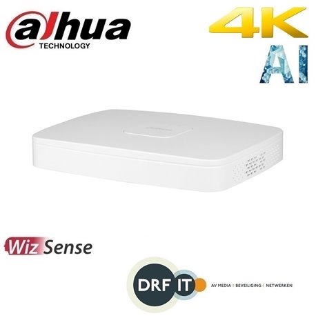 Dahua NVR4108-8P-4KS2/L Lite NVR 4K en H.265 Smart NVR 8 kanalen met PoE 