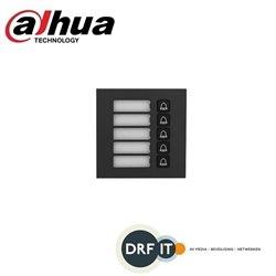 Dahua DHI-VTO4202FB-MB5 5 drukknoppen module voor modulaire intercom, zwart