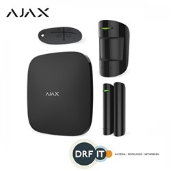 Ajax Alarmsysteem AJ-HUBKIT/Z Hubkit, zwart, GSM/LAN hub, PIR, deurcontact, afstandsbediening