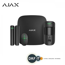 Ajax Alarmsysteem AJ-STARTCAM/Z StarterKit Cam zwart, Hub 2, MotionCam, DoorProtect, SpaceControl