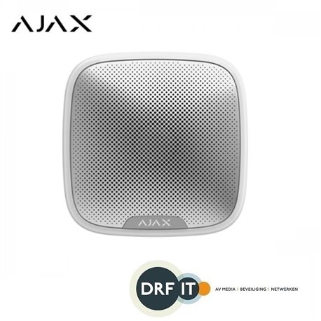 Ajax Alarmsysteem AJ-STREET StreetSiren, wit, draadloze buitensirene met LED