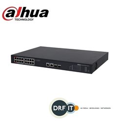 Dahua PFS3220-16GT-240 16-Port Unmanaged Gigabit PoE Switch Red port supports 90W BT