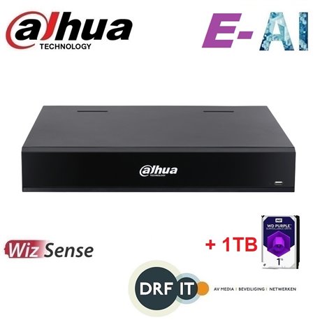 Dahua NVR4204-P-EI 4 kanaals EI 1U 2HDDs 4xPoE NVR incl 1 TB HDD